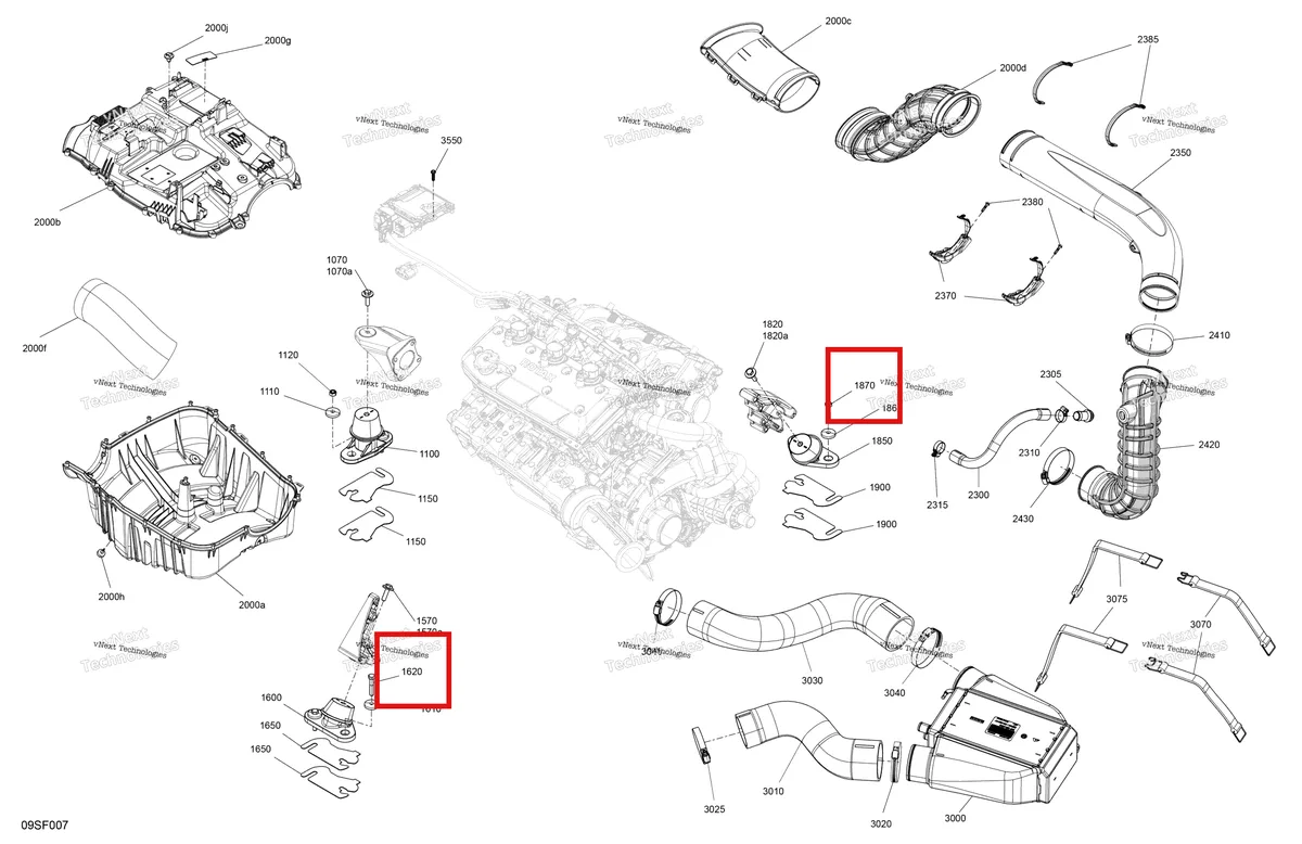 Деталь 250000782 на схеме узла 2026 Sea-Doo GTR - 230 - STD - 36TC - Eclipse Black Engine - System