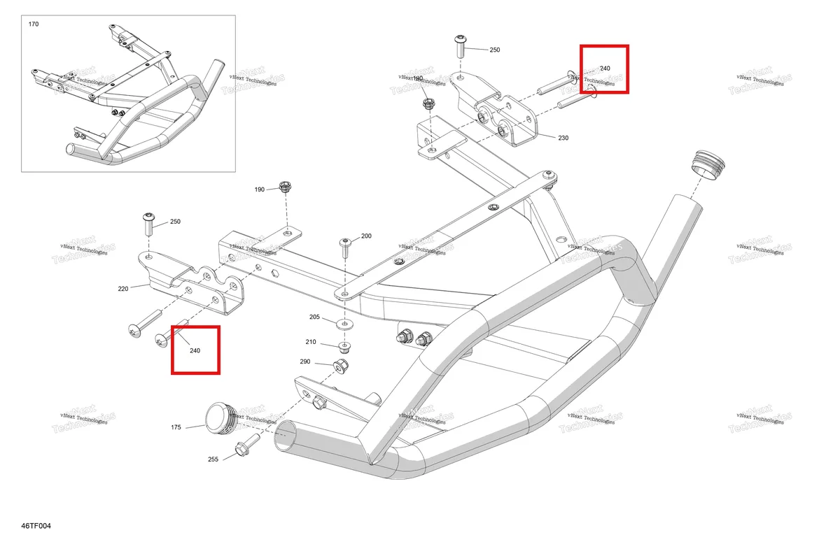 Деталь 250000844 на схеме узла 2026 Can-Am RENEGADE - 4X4 - XMR - 1000R EFI - 5UTA - Hyper Silver Body - Rear Bumper