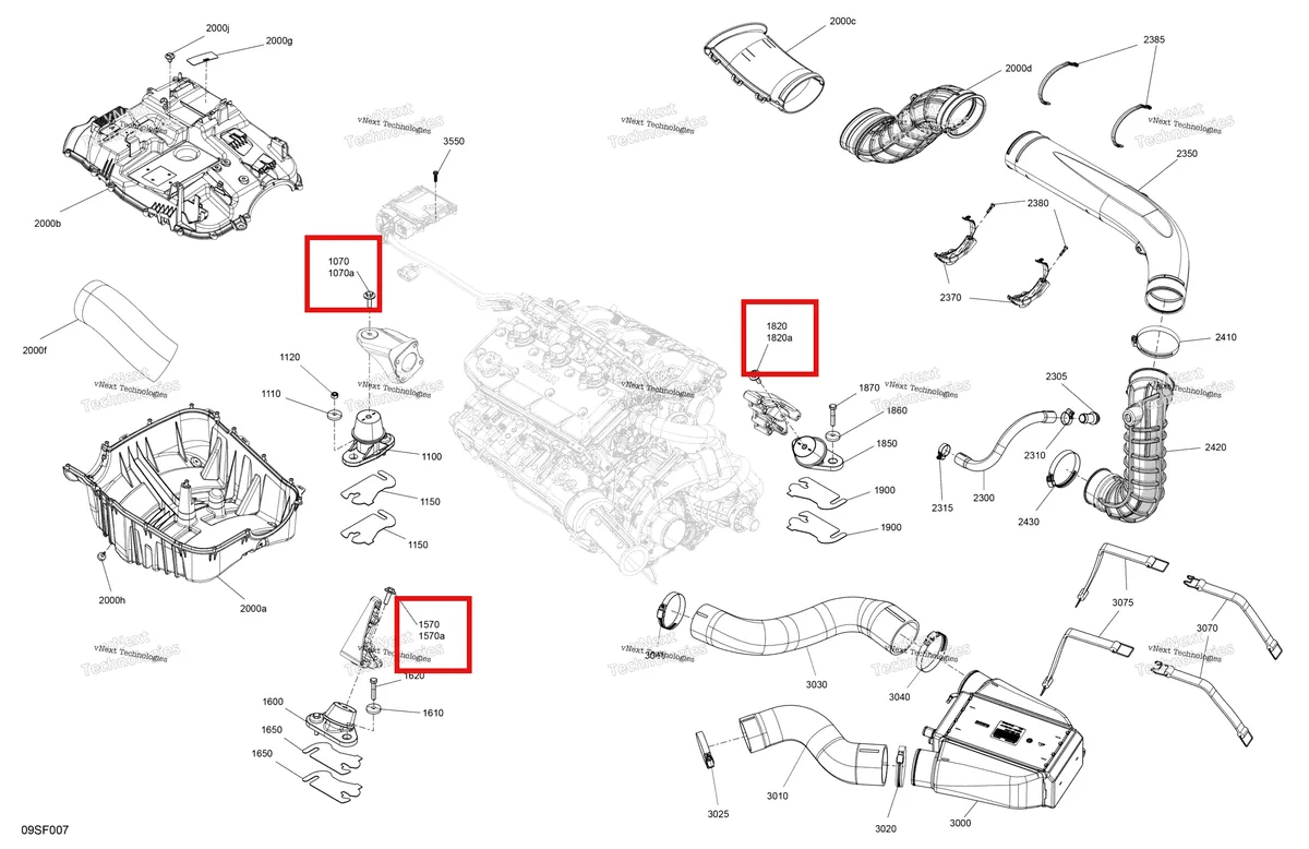 Деталь 250000888 на схеме узла 2026 Sea-Doo GTR - 230 - STD - 36TC - Eclipse Black Engine - System