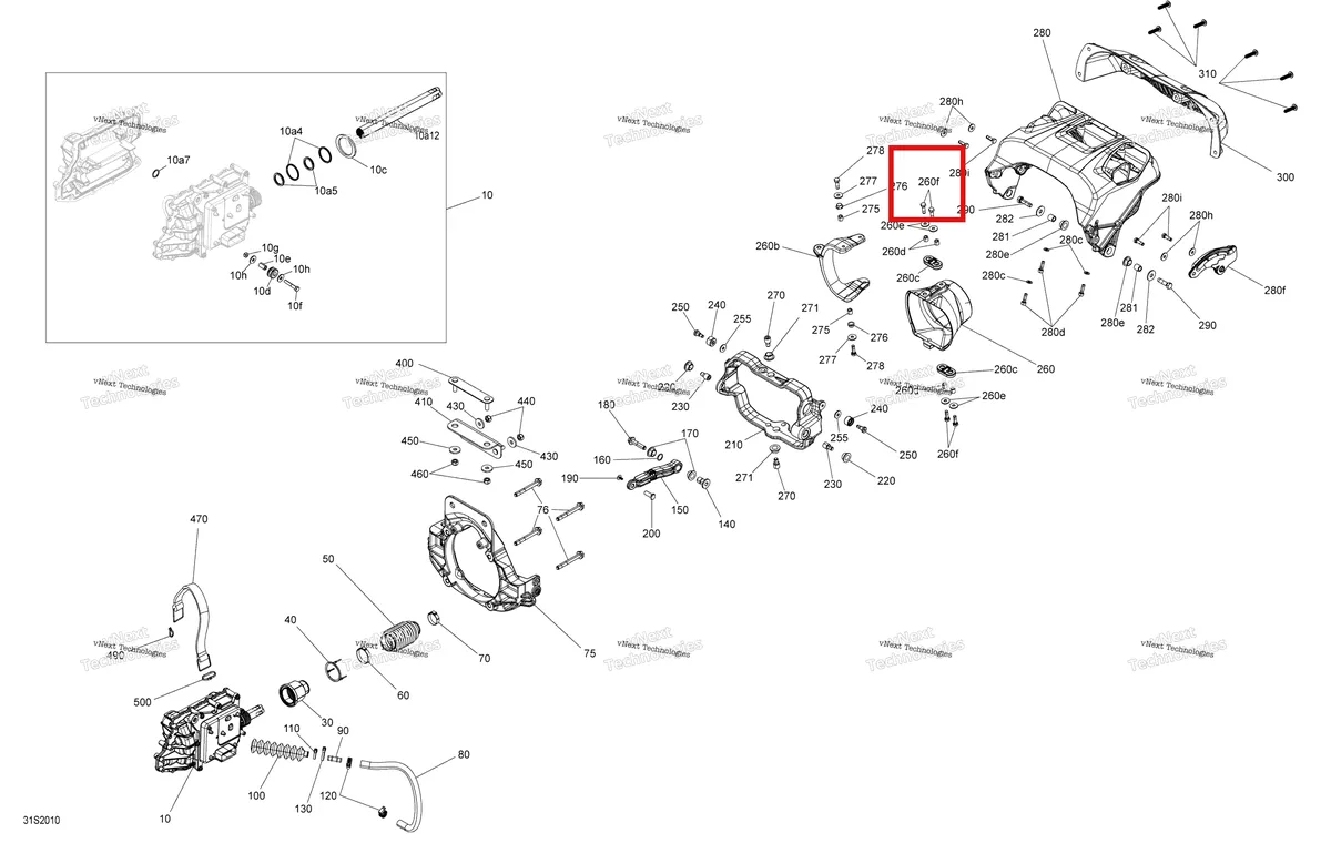 Деталь 250000891 на схеме узла 2020 Sea-Doo RXP 300 Reverse