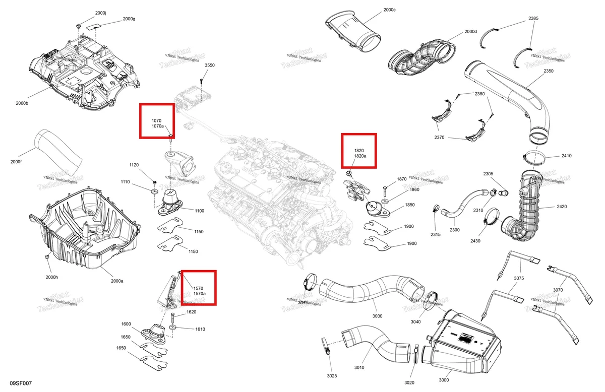 Деталь 250000933 на схеме узла 2026 Sea-Doo GTR - 230 - STD - 36TC - Eclipse Black Engine - System
