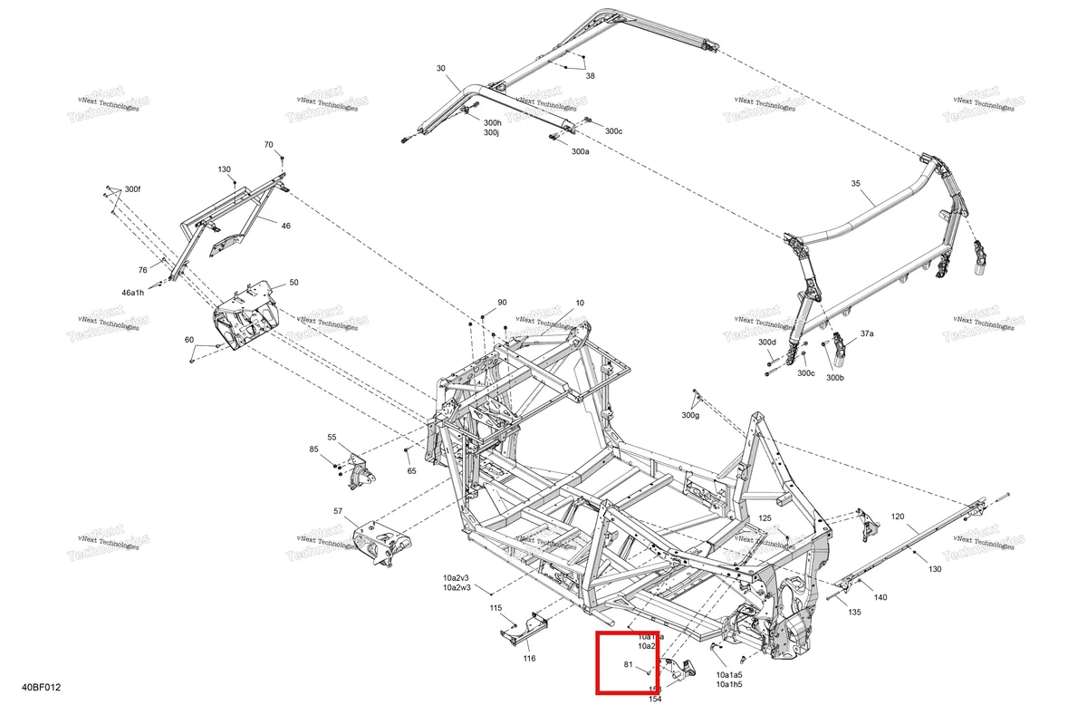 Деталь 250000953 на схеме узла 2026 Can-Am Commander - 1000R EFI - DPS - 6PTC - Compass Green - 60