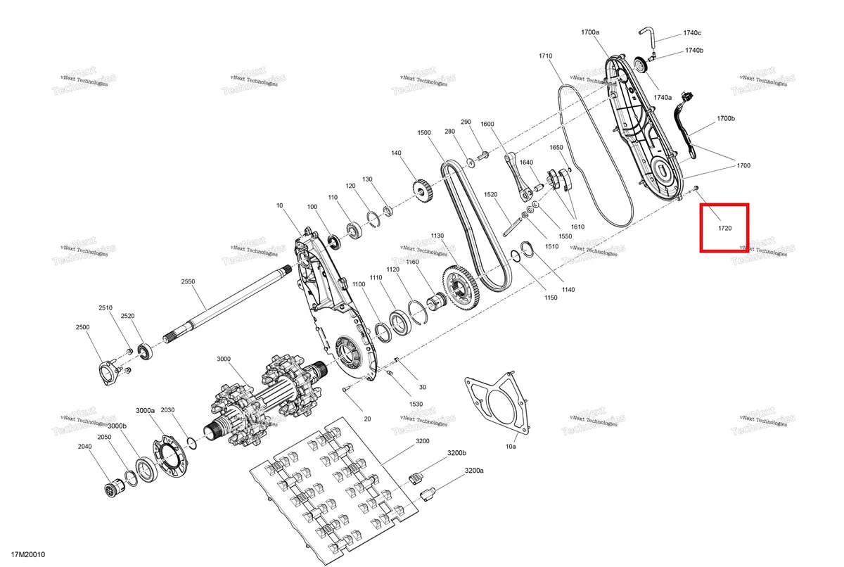 Деталь 250001013 на схеме узла 2020 Ski-Doo TUNDRA 550F Drive - System