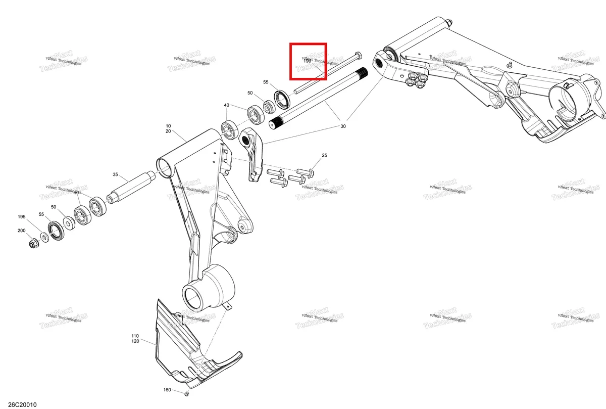 Деталь 250001031 на схеме узла 2020 Can-Am Commander 1000R EFI Rear Suspension