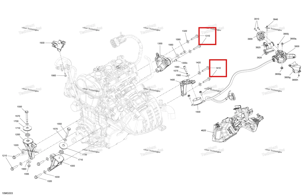 Деталь 250001057 на схеме узла 2027 Ski-Doo RENEGADE - X - 900 ACE TURBO - DXVK - Orange Crush - 15X137X1.25RS Track Engine - System