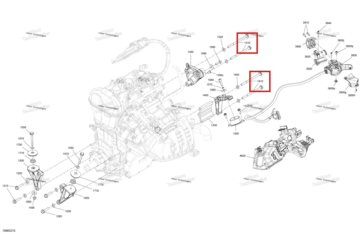 Деталь 250001067 на схеме узла 2027 Ski-Doo TUNDRA - SPORT - 600 ACE - GMVA - Neo Yellow - 15X146X1.6C Track Engine - System