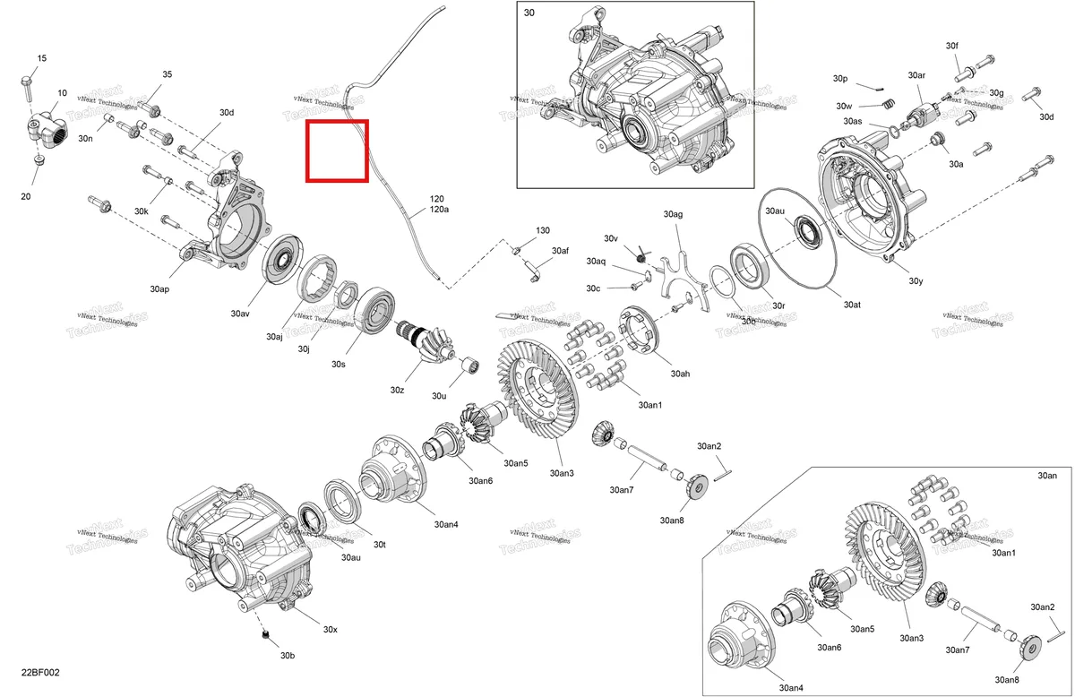 Деталь 250001080 на схеме узла 2026 Can-Am Commander - 700 EFI - DPS - 9PTA - Compass Green - 60