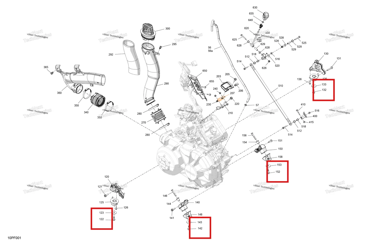 Деталь 250001085 (Винт с шестигранной головкой M8 S рукоятка Can-Am Outlander 4x4 DPS 700 (2025) (250001085)) на схеме узла 2026 Can-Am OUT-MAX - 6X6 - DPS - 700 EFI - 2FTB - Granite Grey Engine - System