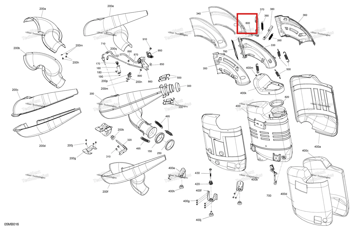 Деталь 250001130 на схеме узла 2022 Ski-Doo SUMMIT 850 E-TEC TURBO - X - Package 154