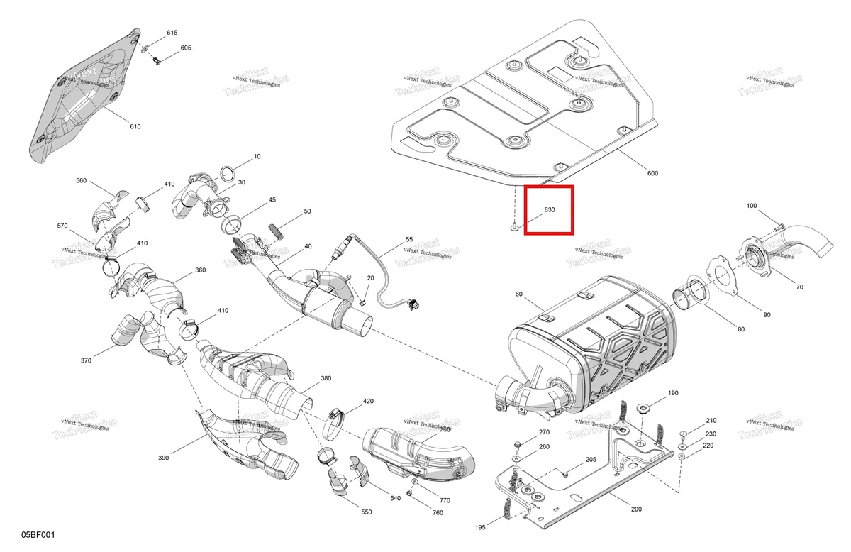 Деталь 250001165 (Шестигранный Sems винт M6 X20 Can-Am Commander 1000R EFI DPS (2022) (250001165)) на схеме узла 2026 Can-Am Commander MAX - 1000R EFI - XT - 6KTB - Timeless Black Metallic - 64