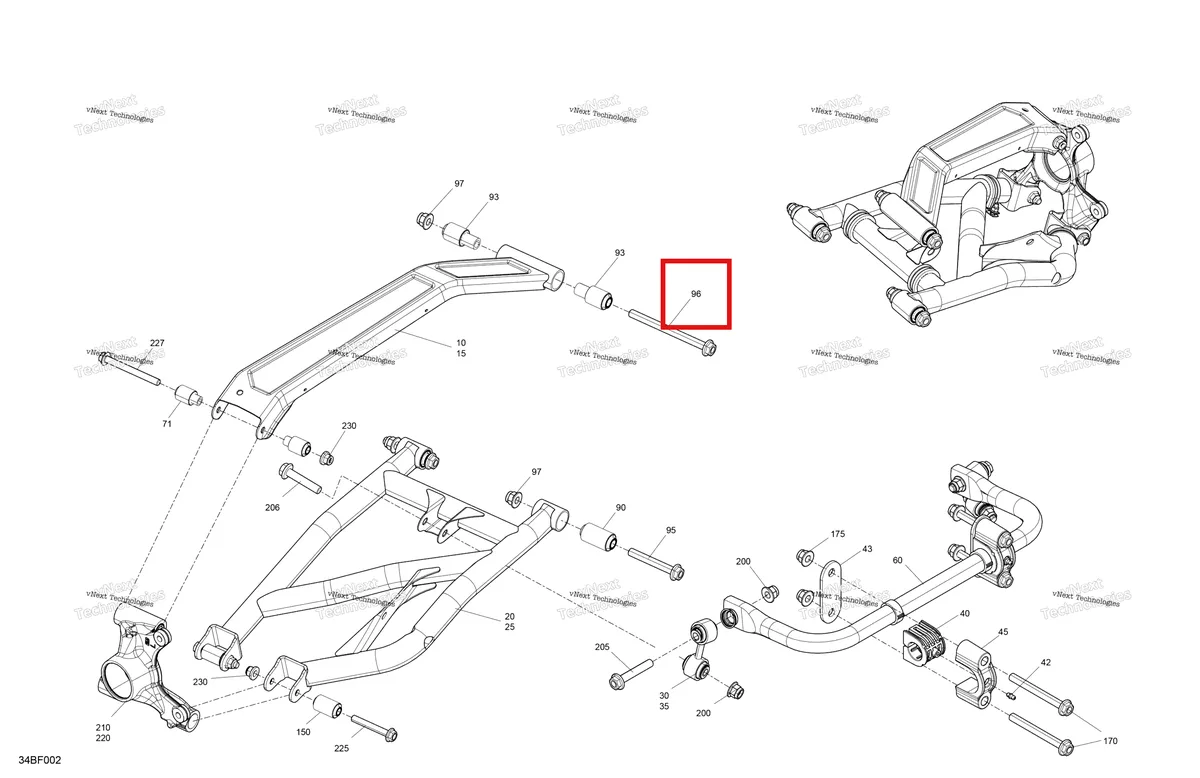 Деталь 250001167 (Винт шестигранный фланец DIN 6921 M12 X1 75 × Can-Am Commander 1000R EFI DPS (2022) (250001167)) на схеме узла 2026 Can-Am Commander MAX - 1000R EFI - XT - 6KTB - Timeless Black Metallic - 64