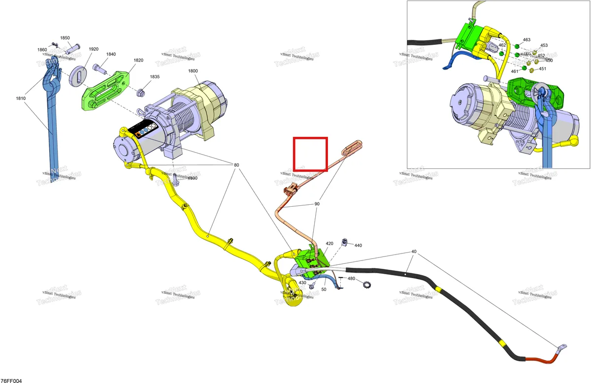Деталь 250001264 (Панель гайка M10 × 1.5 Can-Am Outlander 4x4 XT 1000R (2025) (250001264)) на схеме узла 2026 Can-Am OUTLANDER - 4X4 - XMR - 1000R - 4LTA - Granite Grey Electric - Winch