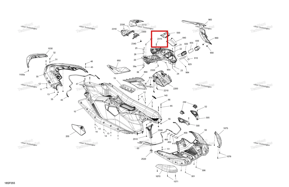 Схема применяемости: Винт Plastite torx Cone Hd M6 81 × Sea-Doo Spark 900 ACE Base (2026) (250001279)