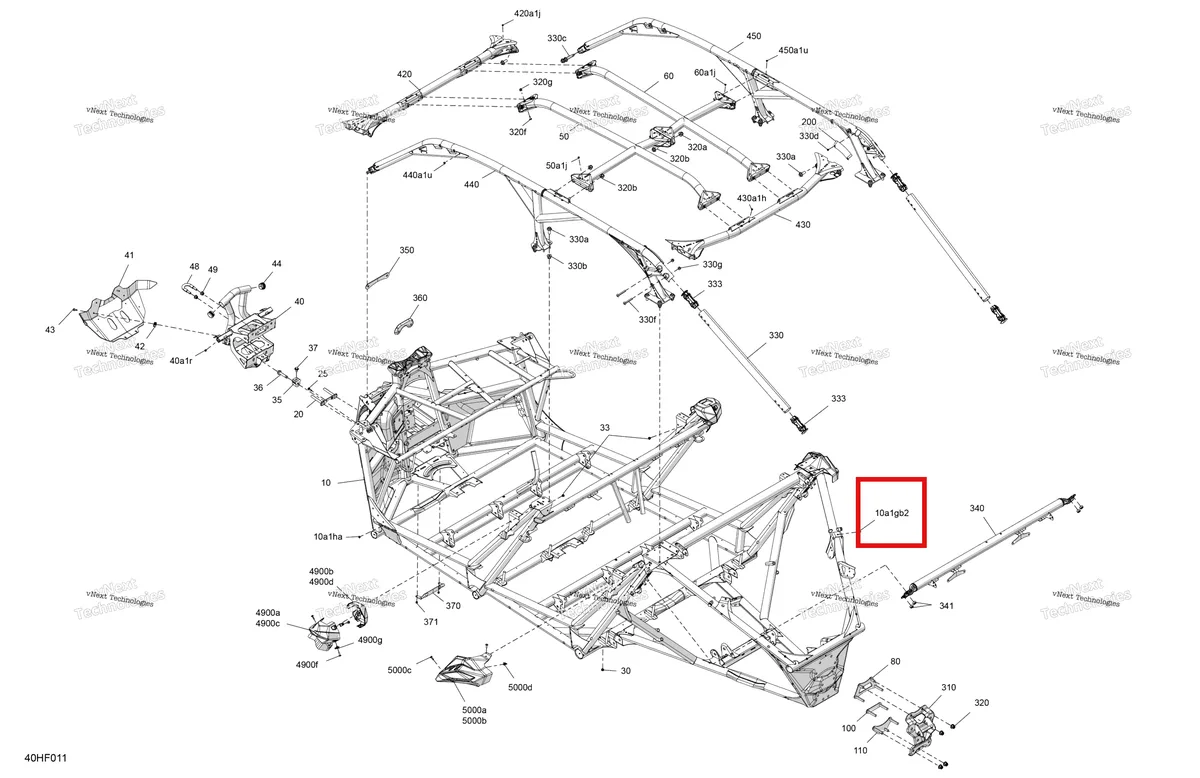 Деталь 250100059 (Гайка M6 Can-Am Maverick Turbo RR XRC (2022) (250100059)) на схеме узла 2026 Can-Am Maverick Max - TURBO RR - XMR - 7ZTA - Loft Green Satin - 72