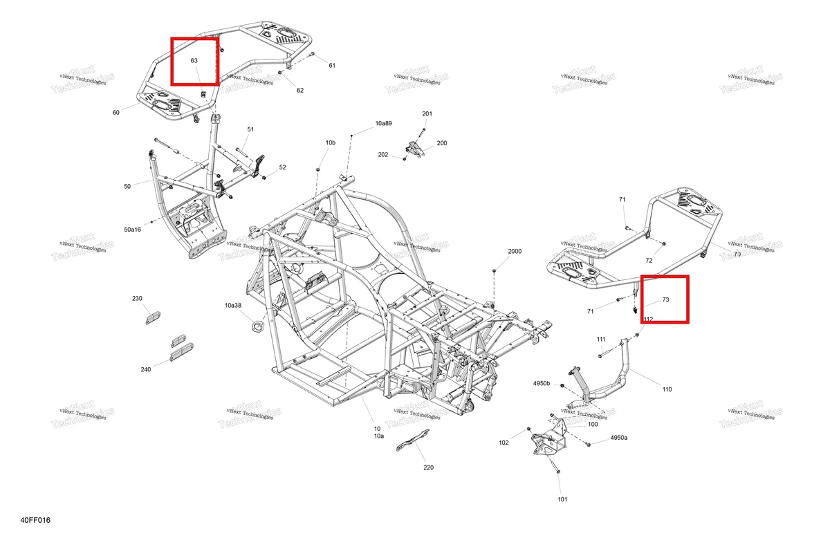 Деталь 250100236 (Панель гайка M8 × 1.25 Can-Am Outlander 4x4 XMR 1000R (2025) (250100236)) на схеме узла 2026 Can-Am OUTLANDER - 4X4 - STD - 700 - 1CTC - Legion Red Frame - System