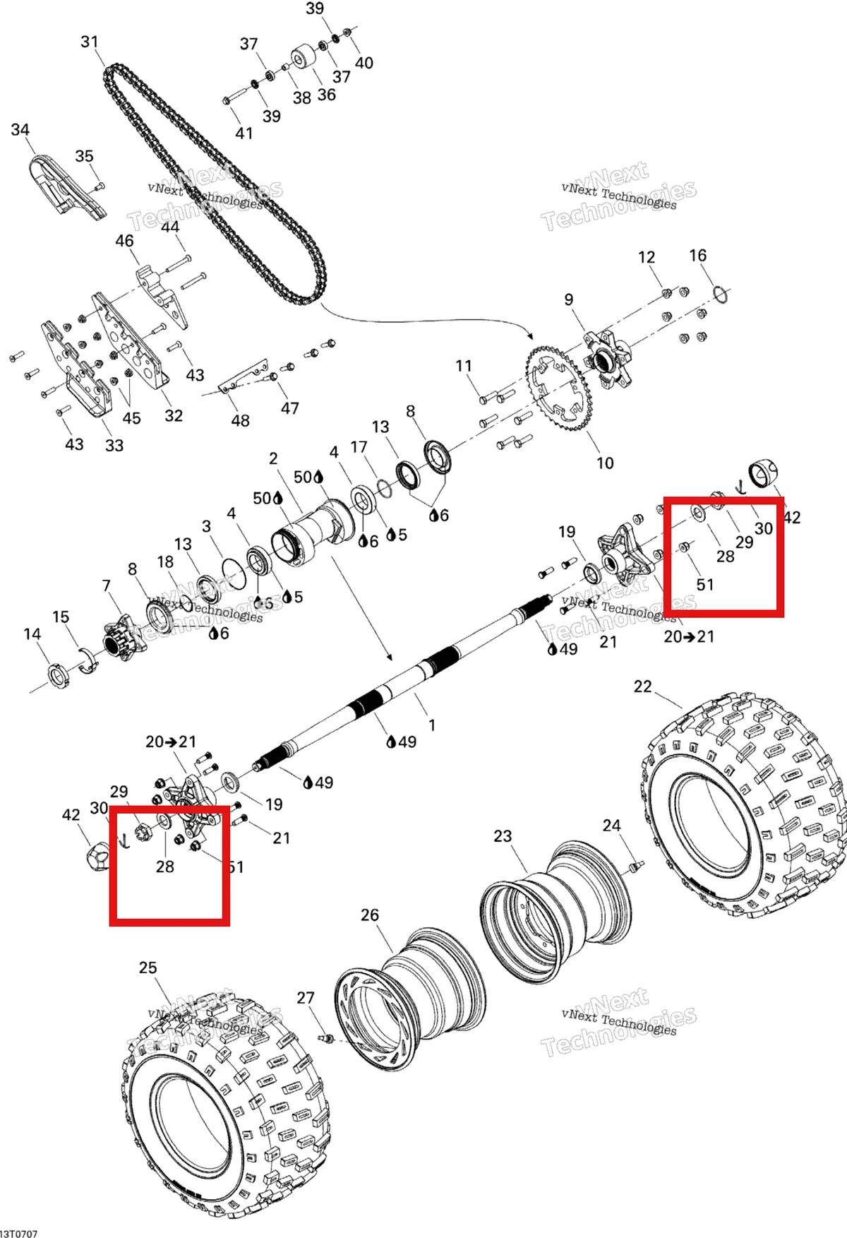 Деталь 250200004 на схеме узла 2007 Can-Am DS 650 X Drive System, Rear