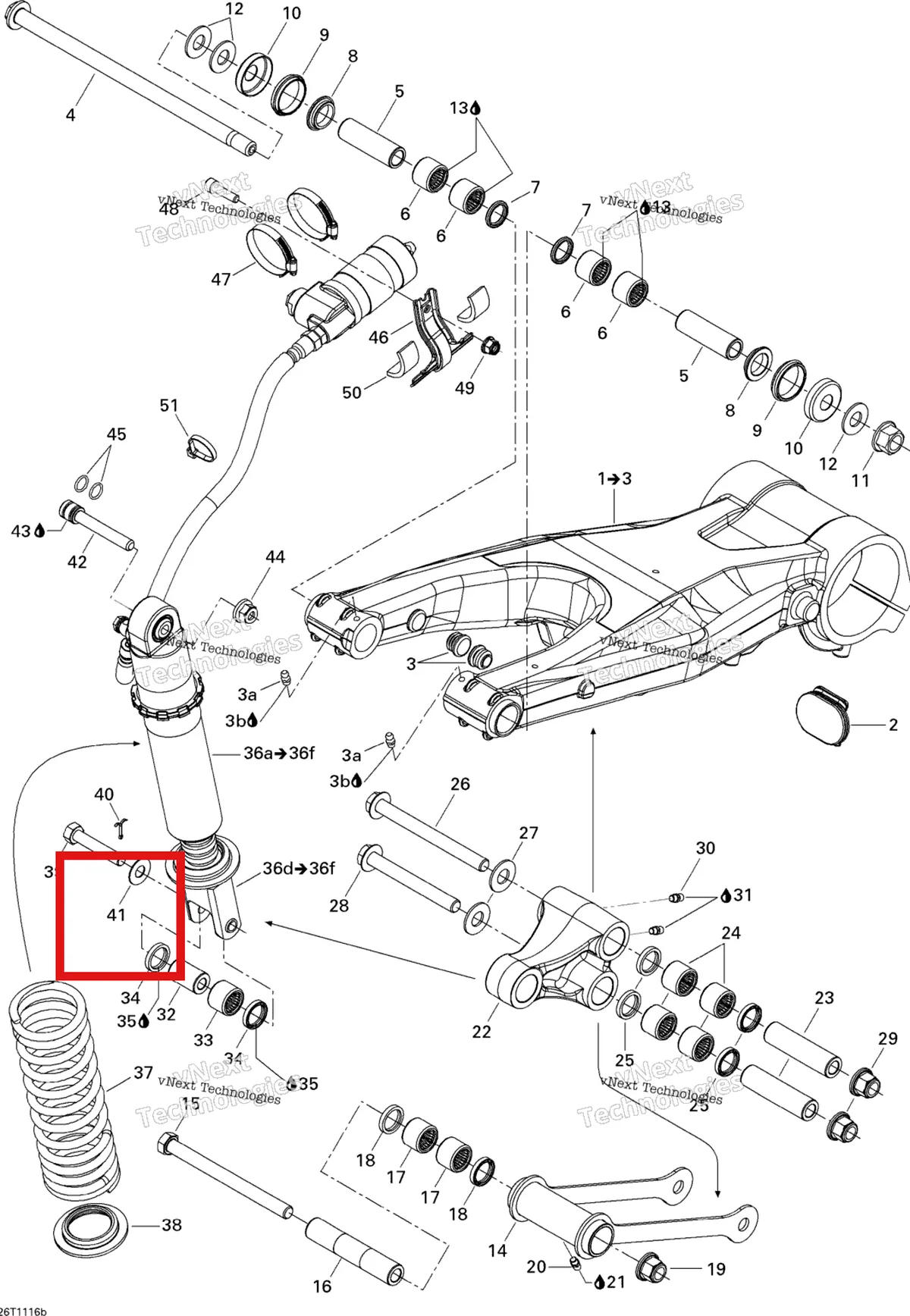 Деталь 250200074 на схеме узла 2011 Can-Am DS 450 Xxc, Xmx EFI Rear Suspension Xmx