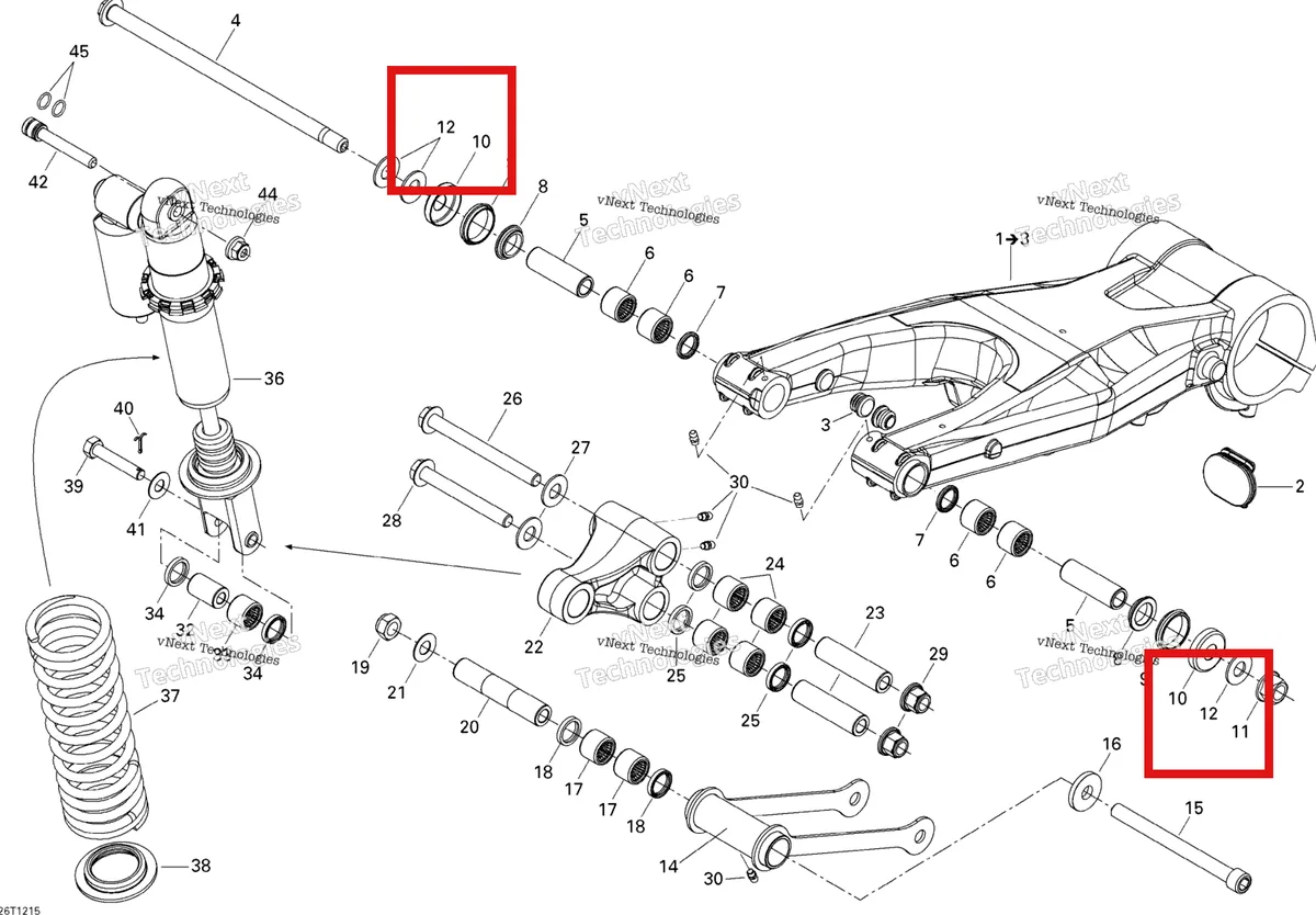 Деталь 250200079 на схеме узла 2015 Can-Am DS 450EFI STD Rear Suspension