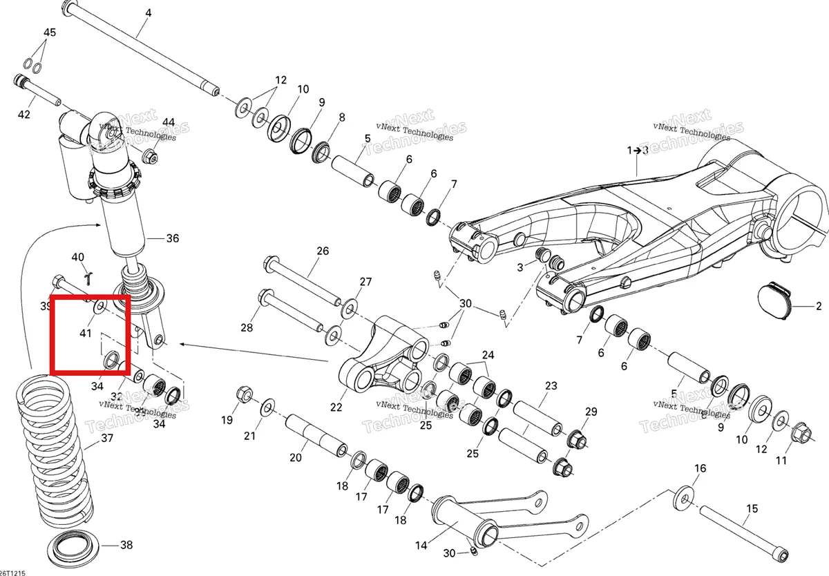 Деталь 250200080 на схеме узла 2015 Can-Am DS 450EFI STD Rear Suspension
