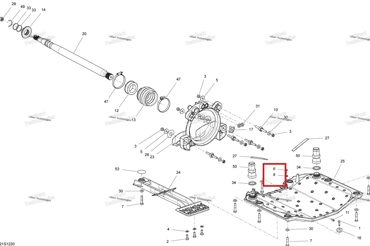 Деталь 250200104 на схеме узла 2012 Sea-Doo RXP-X 260 & RS Propulsion