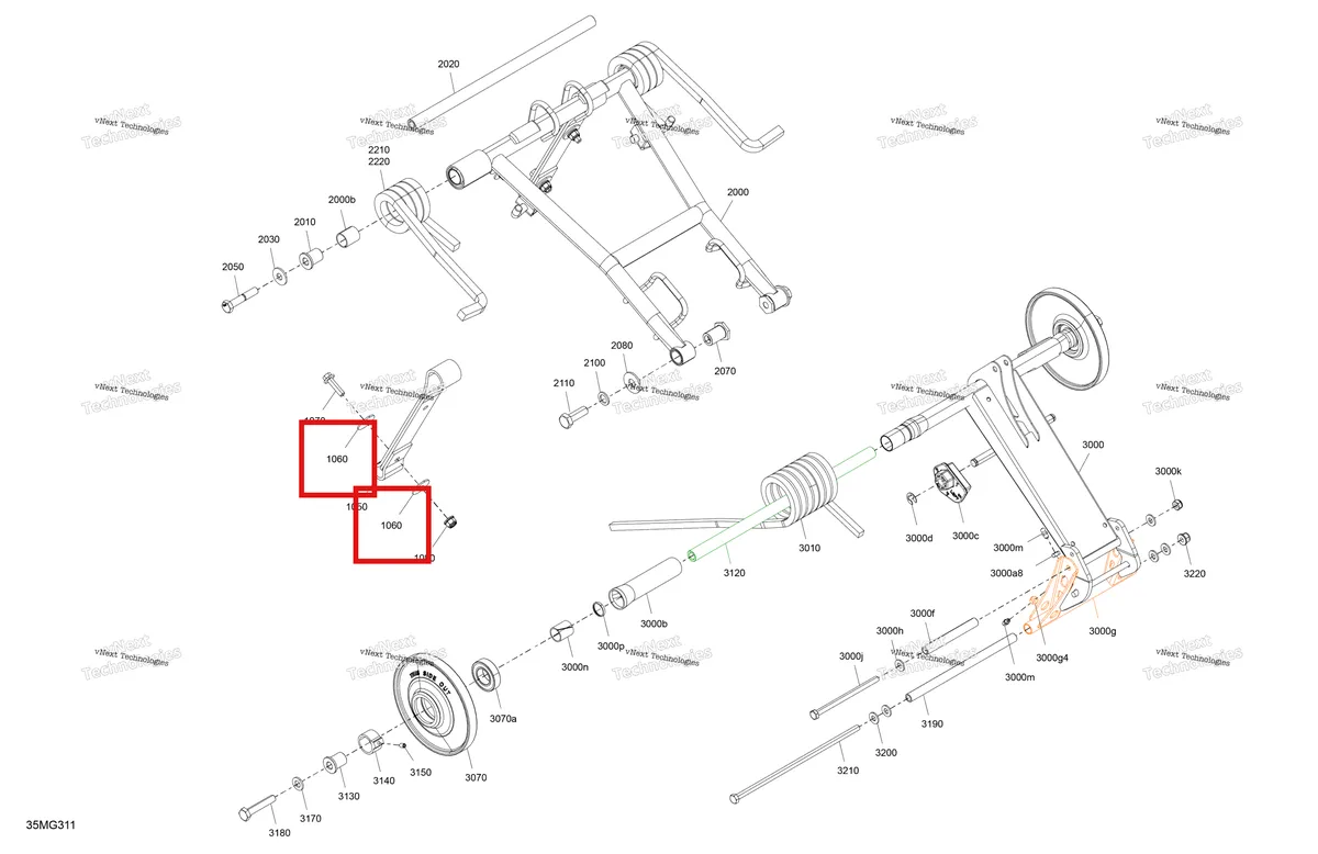 Деталь 250200128 на схеме узла 2027 Ski-Doo MXZ - NEO + - 600 EFI - 55 - BPVA - Deep Black - 15X120X1.25RS Track Suspension - Rear - Upper Section