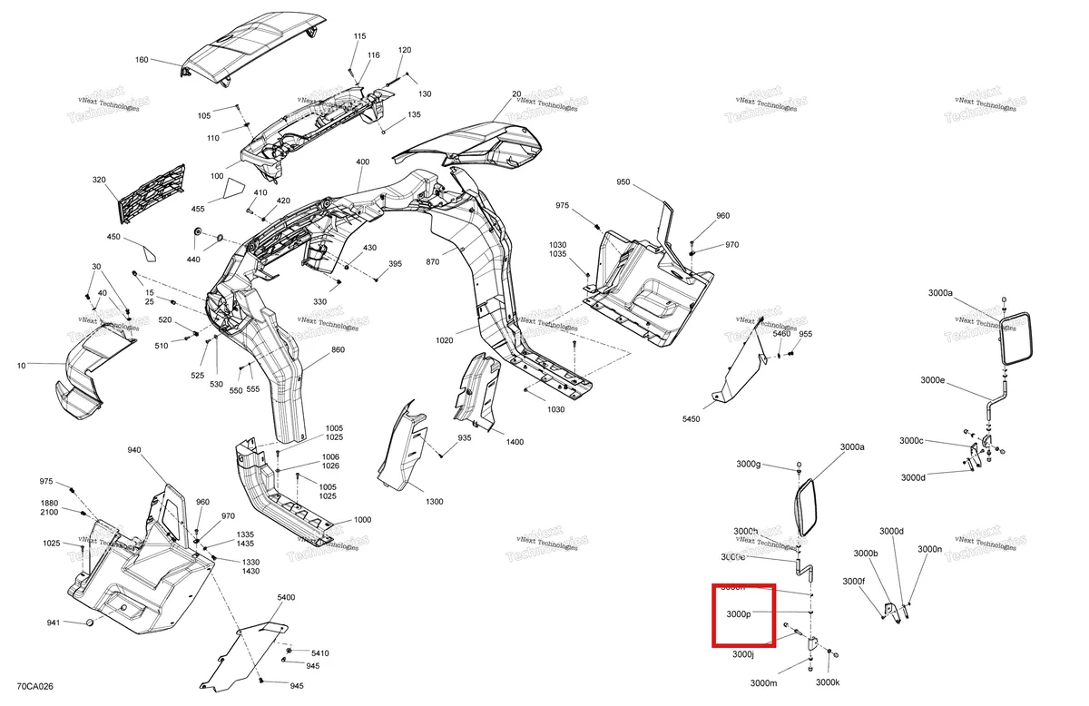 Деталь 250200178 на схеме узла 2021 Can-Am Traxter HD10 - XT - CE Body - System