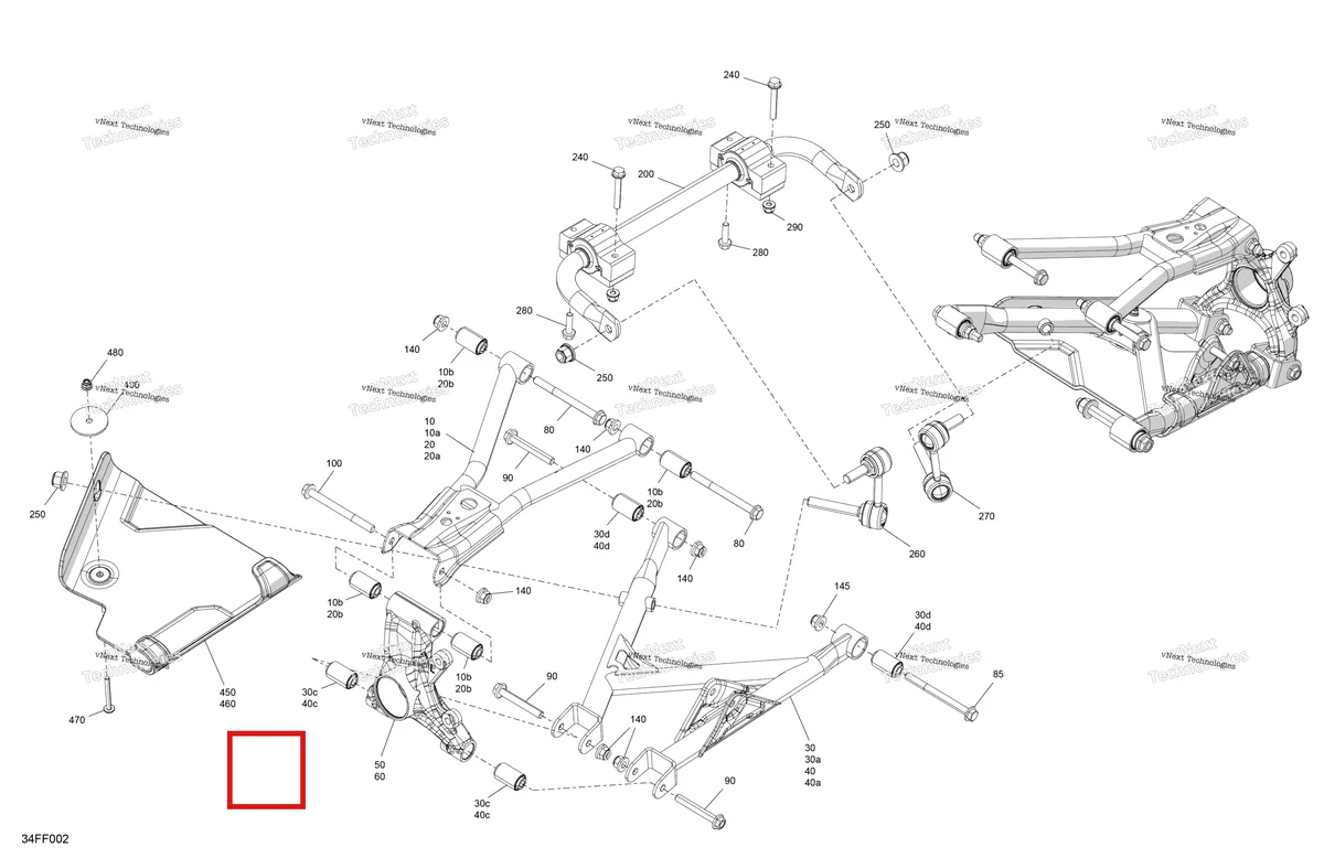 Деталь 250200180 на схеме узла 2026 Can-Am OUTL-PRO - 4X4 - STD - HD5 - 1HTA - Northern Lichen Suspension - Rear Components