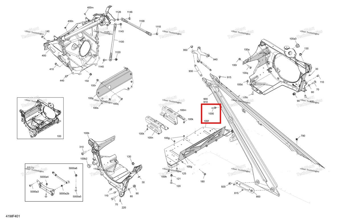 Деталь 250300629 на схеме узла 2026 Ski-Doo MXZ - RACING - 600 RS - BMTA - Neo Yellow - 15X137X1.75R Track Frame - System - Front Section