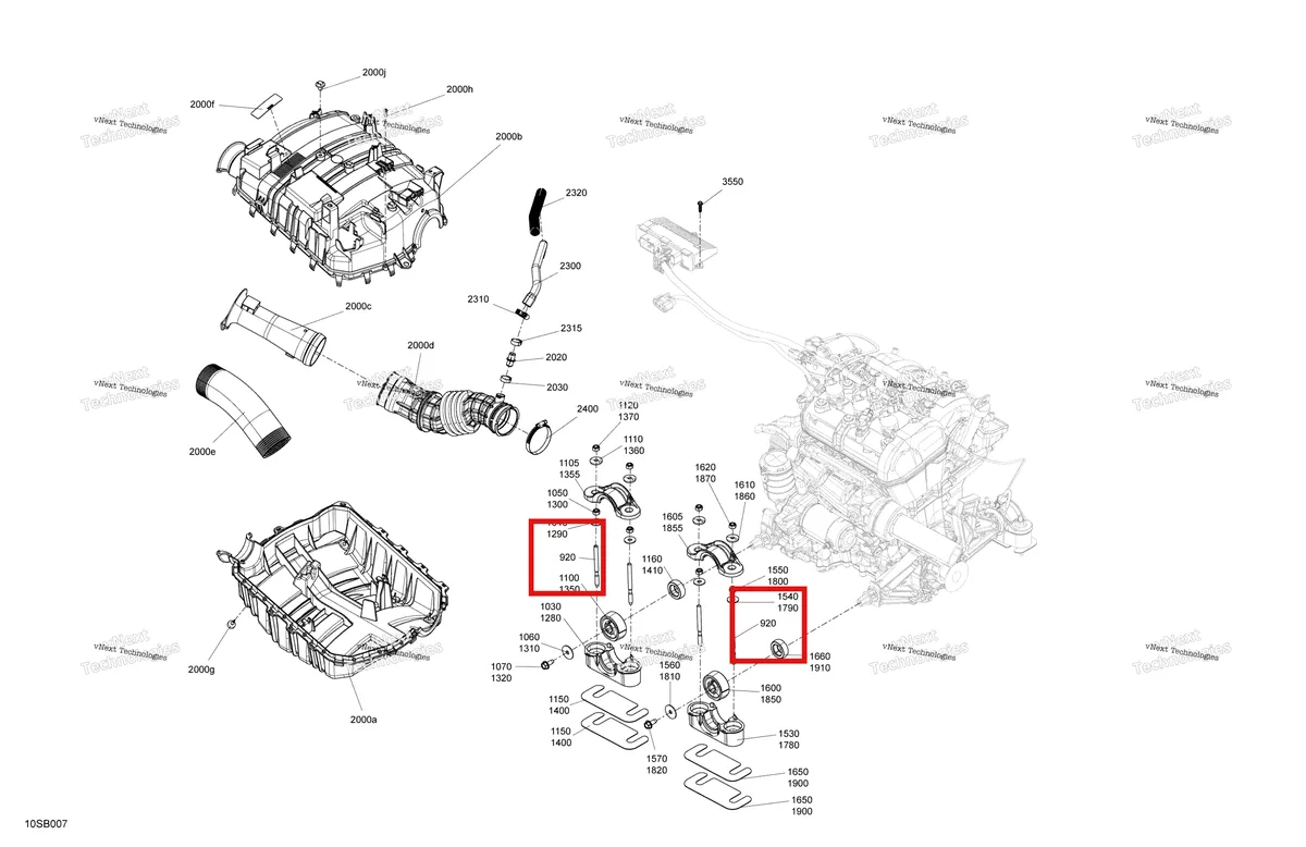 Деталь 250300649 на схеме узла 2022 Sea-Doo GTI 90 Engine - System