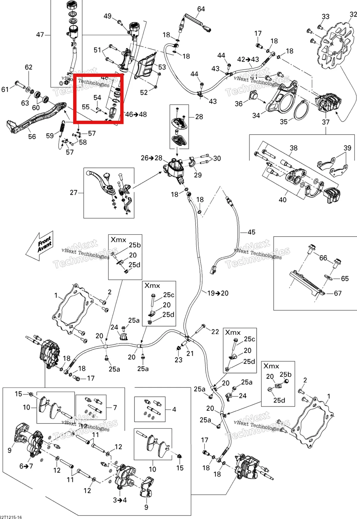 Деталь 250400031 на схеме узла 2015 Can-Am DS 450EFI STD Hydraulic Brakes