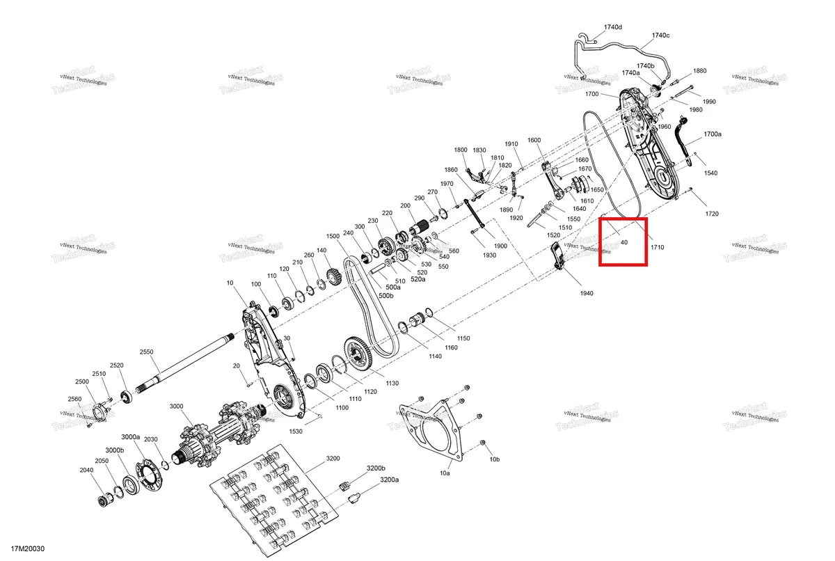 Деталь 250400048 (Палец) на схеме узла 2020 Ski-Doo TUNDRA 600 ACE Drive - System
