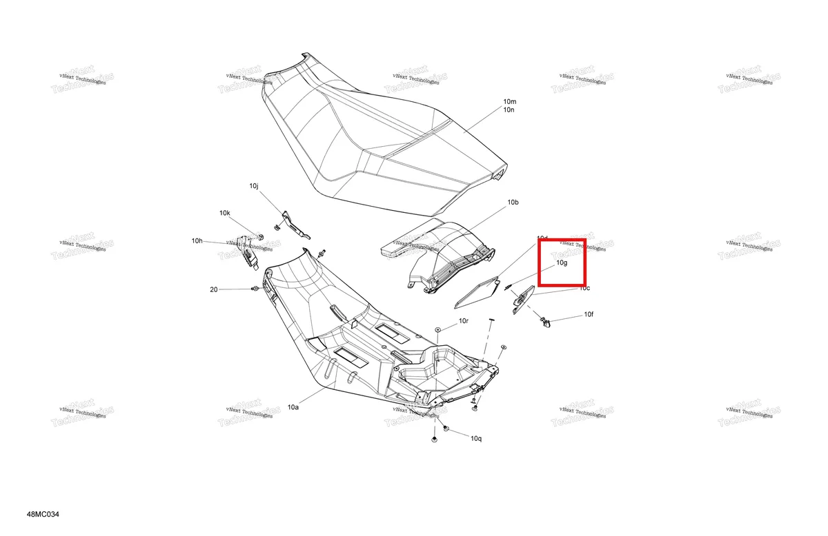 Деталь 250400055 на схеме узла Body - Seat