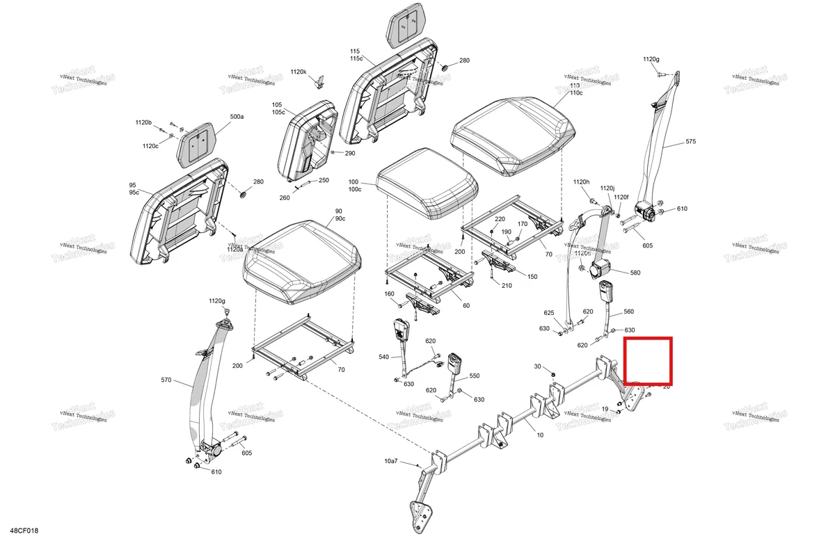 Деталь 250400069 на схеме узла 2026 Can-Am Defender - HD7 - BASE - 6XTC - Compass Green - 62