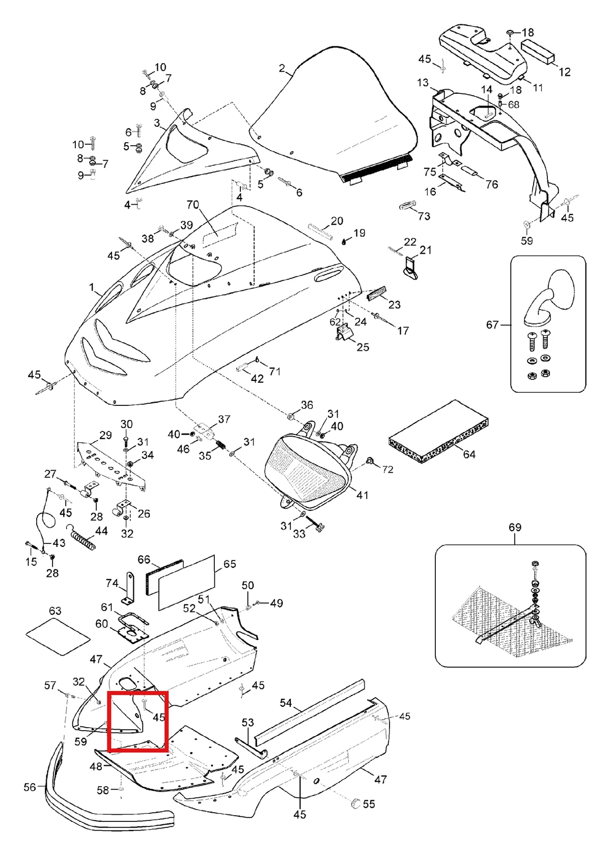 Деталь 2505171211 (Пружина) на схеме узла 09- Hood