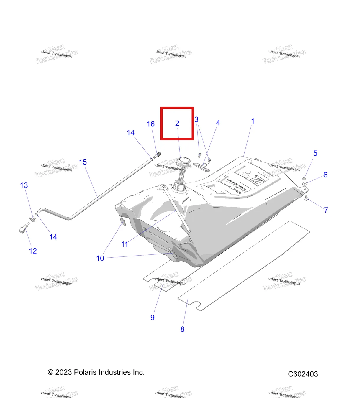 Деталь 2520815 на схеме узла Fuel System, Fuel Tank Asm