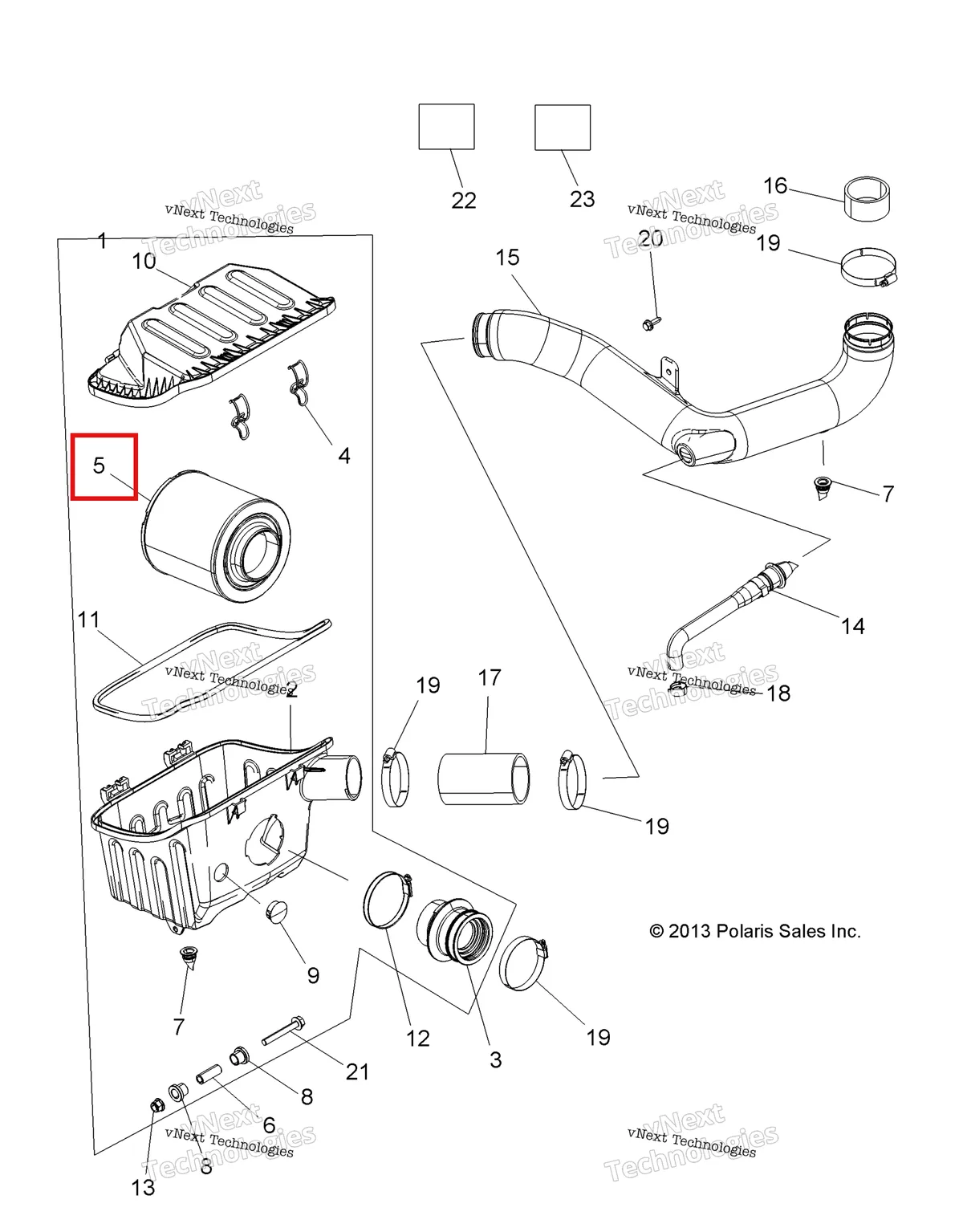 Деталь 2521372 на схеме узла Engine, Air Intake System