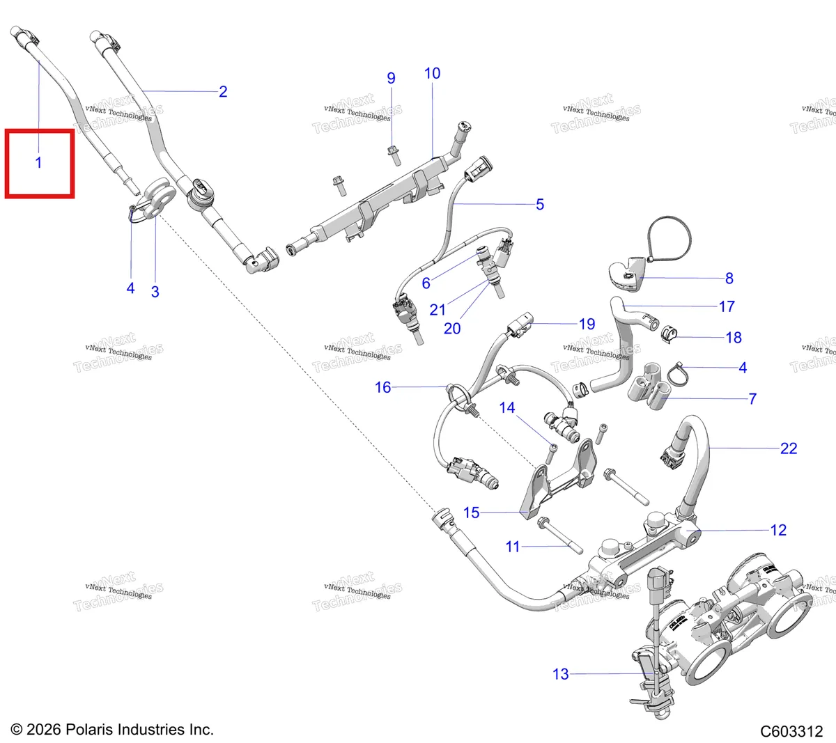 Деталь 2522294 на схеме узла Fuel System, Rail, Lines & Throttle Body S27tfm8m