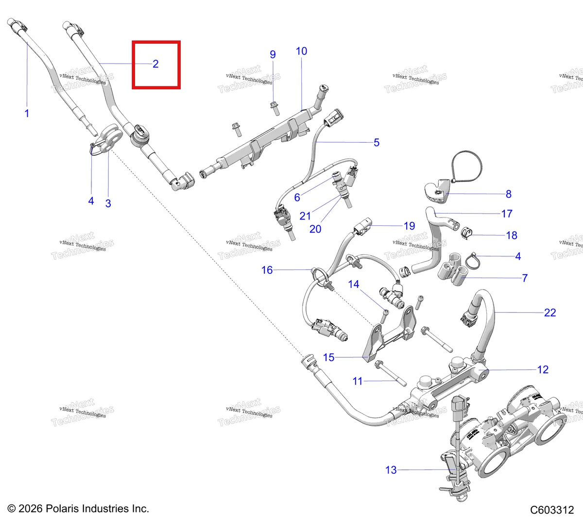 Деталь 2522295 на схеме узла Fuel System, Rail, Lines & Throttle Body S27tfm8m