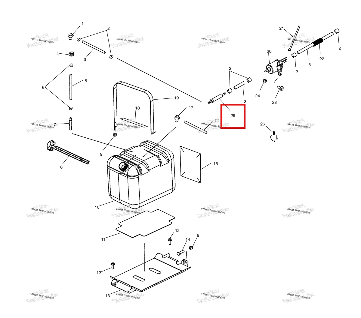 Деталь 2530009 на схеме узла Fuel System