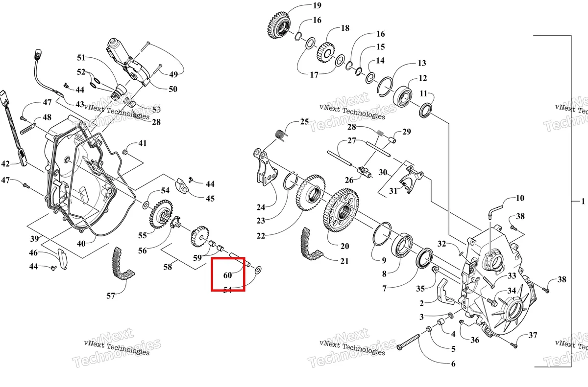 Деталь 2602-277 на схеме узла Chain Case Assembly