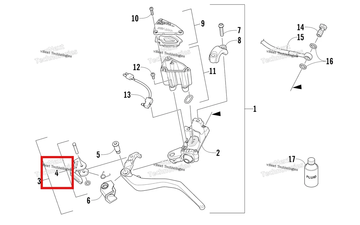 Деталь 2602-428 на схеме узла Hydraulic Brake Control Assembly
