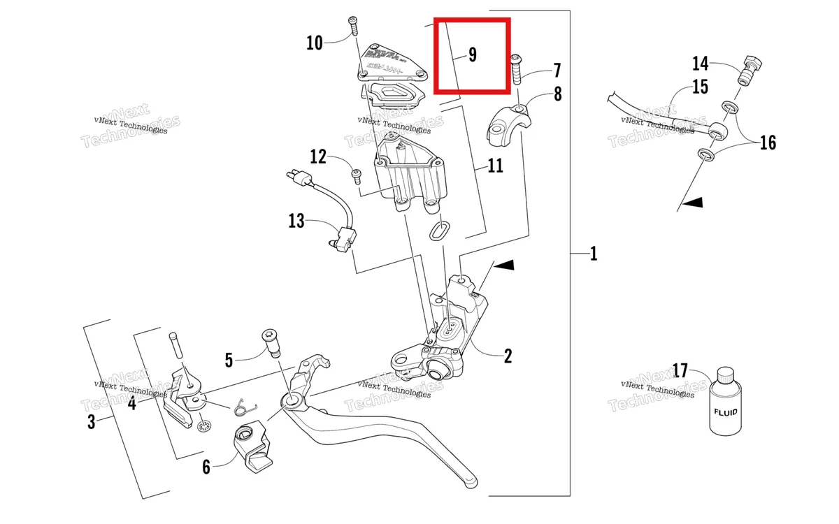 Деталь 2602-429 на схеме узла Hydraulic Brake Control Assembly