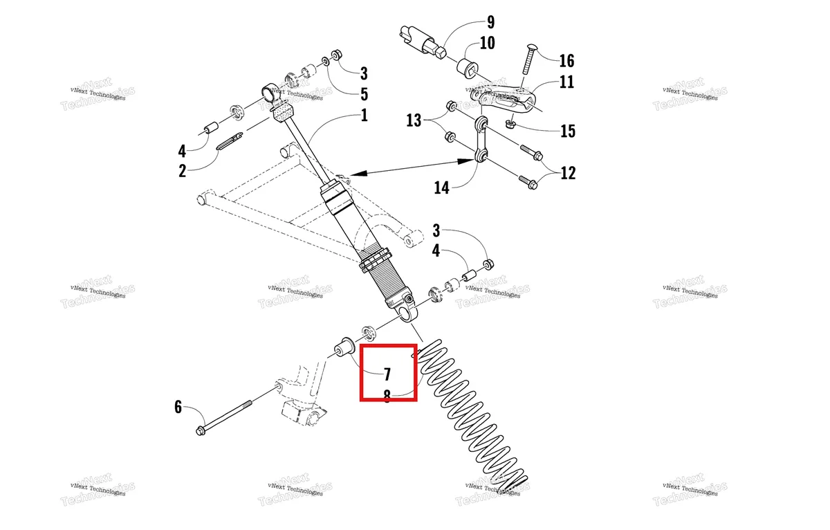 Деталь 2603-493 на схеме узла Shock Absorber And Sway Bar Assembly