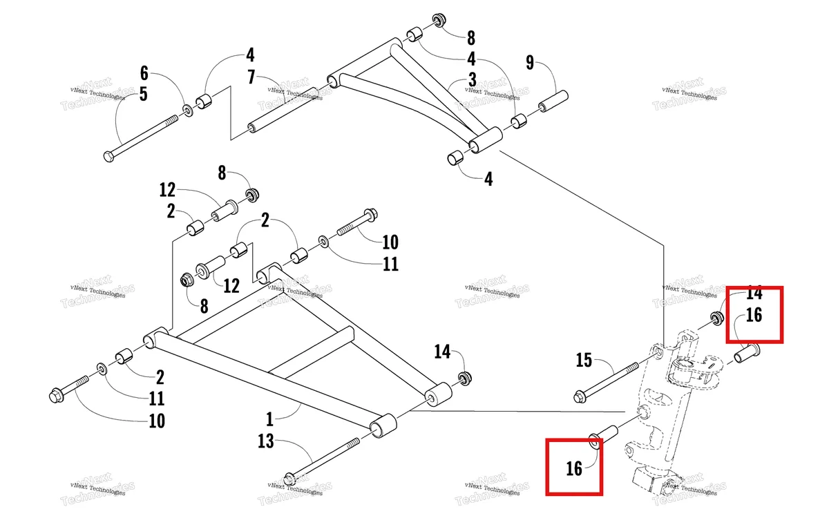 Деталь 2603-772 на схеме узла A-Arm Assembly