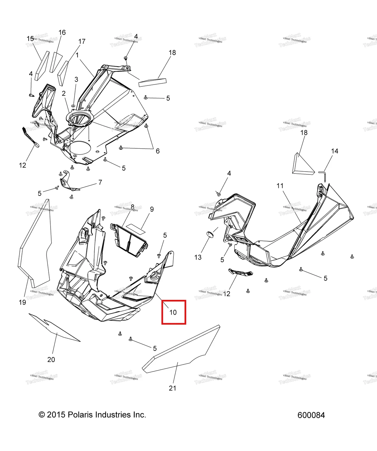 Деталь 2635745-293 на схеме узла Body, Fenders And Nosepan Asm. All Options