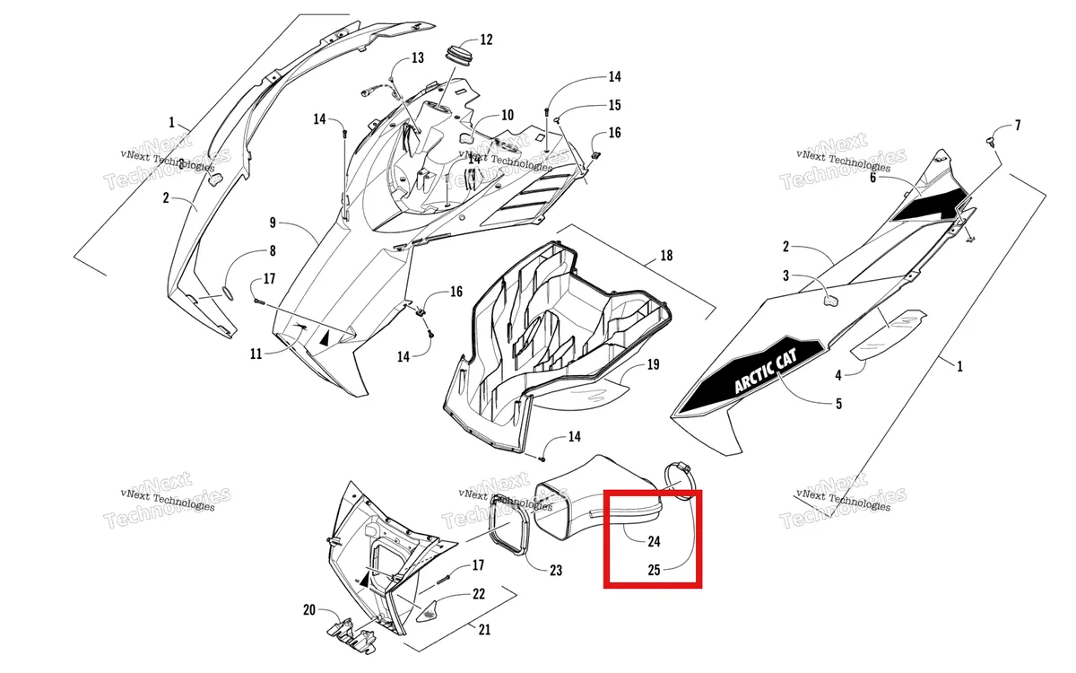 Деталь 2670-328 на схеме узла Hood And Air Intake Assembly