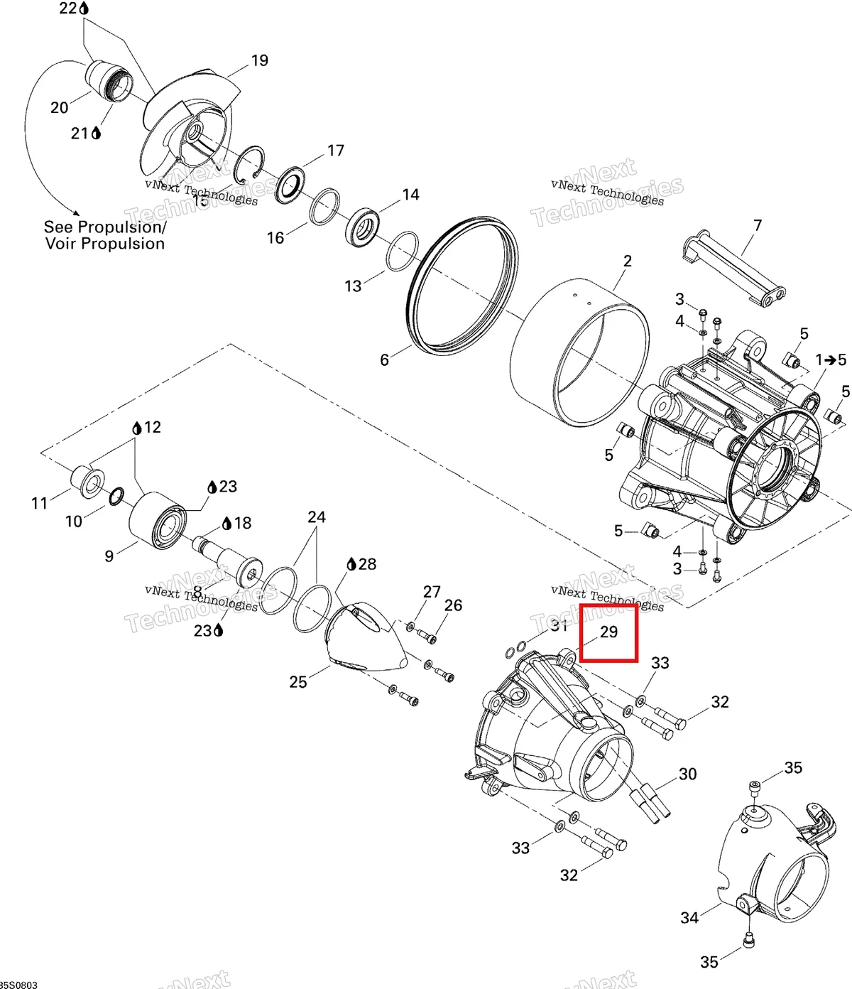 Деталь 267000324 на схеме узла 2008 Sea-Doo WAKE 155 Pump