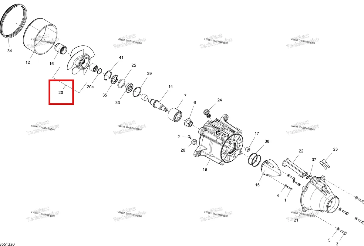 Деталь 267000563 на схеме узла 2012 Sea-Doo RXP-X 260 & RS Pump