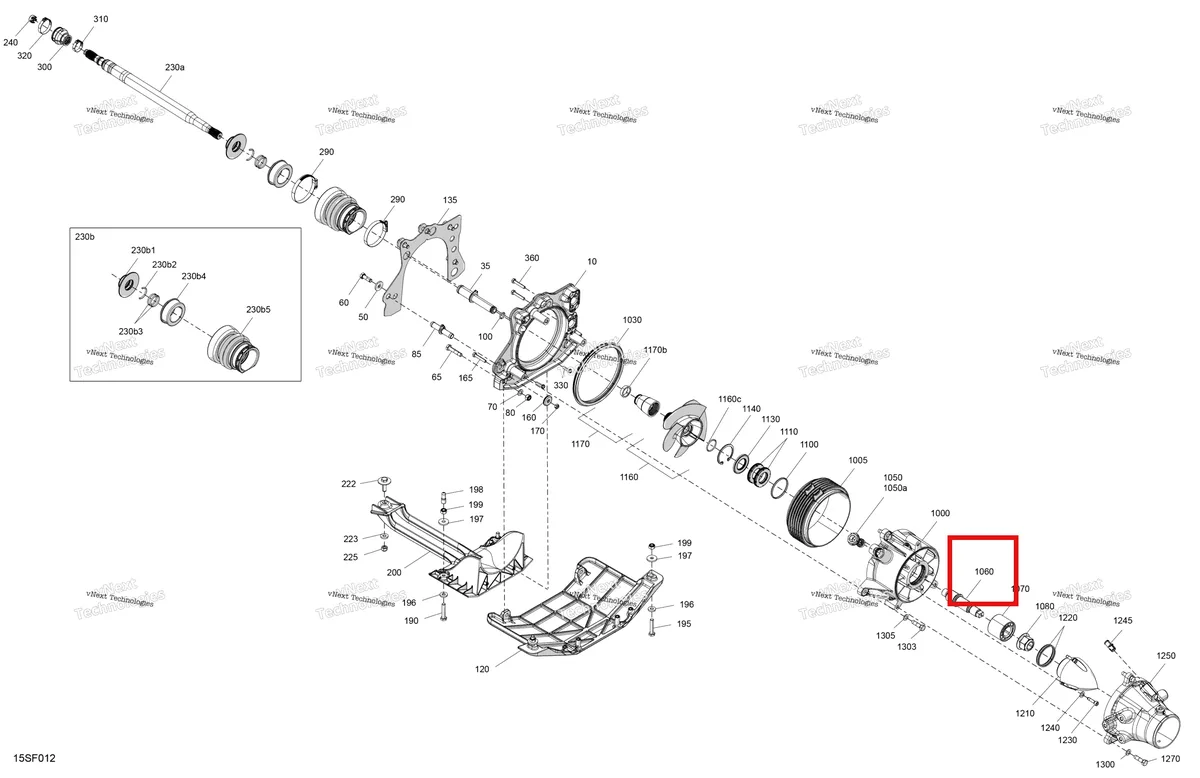 Деталь 267000581 на схеме узла 2026 Sea-Doo SPARK - 900 HO ACE - TRIXX - 67TB - Gulfstream Blue - 1UP Drive - Propulsion