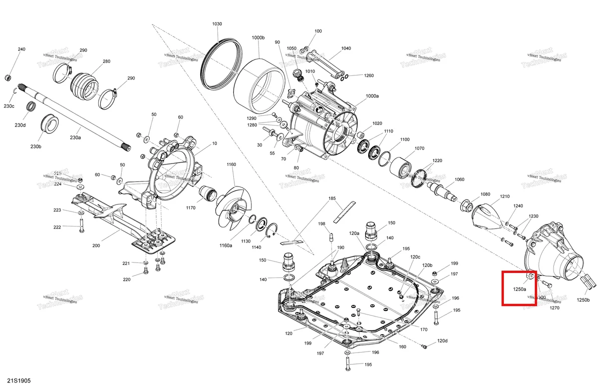 Деталь 267000844 на схеме узла 2019 Sea-Doo GTR 230 Propulsion